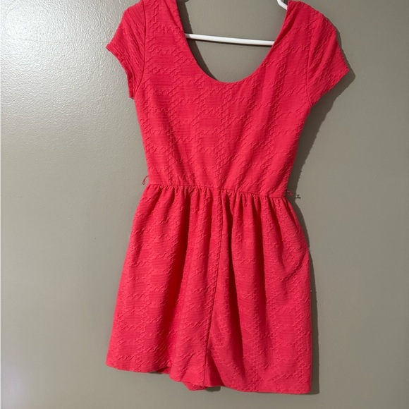 Lily Rose Orange Scoop Neck Sundress Casual Mini - Picture 2 of 6